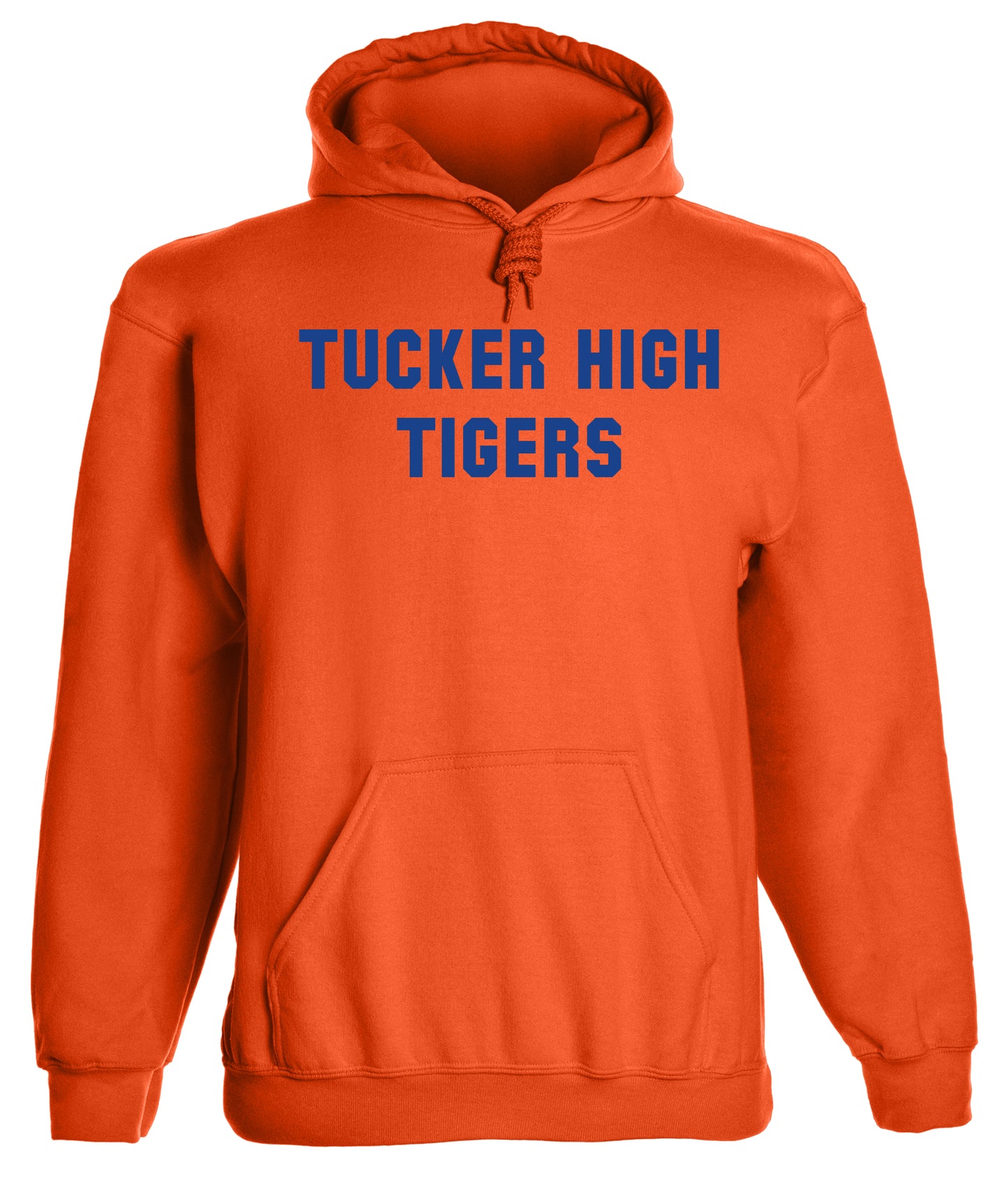 Heavyweight Hoodie With Custom Team/Mascot Print - <Blue/Orange