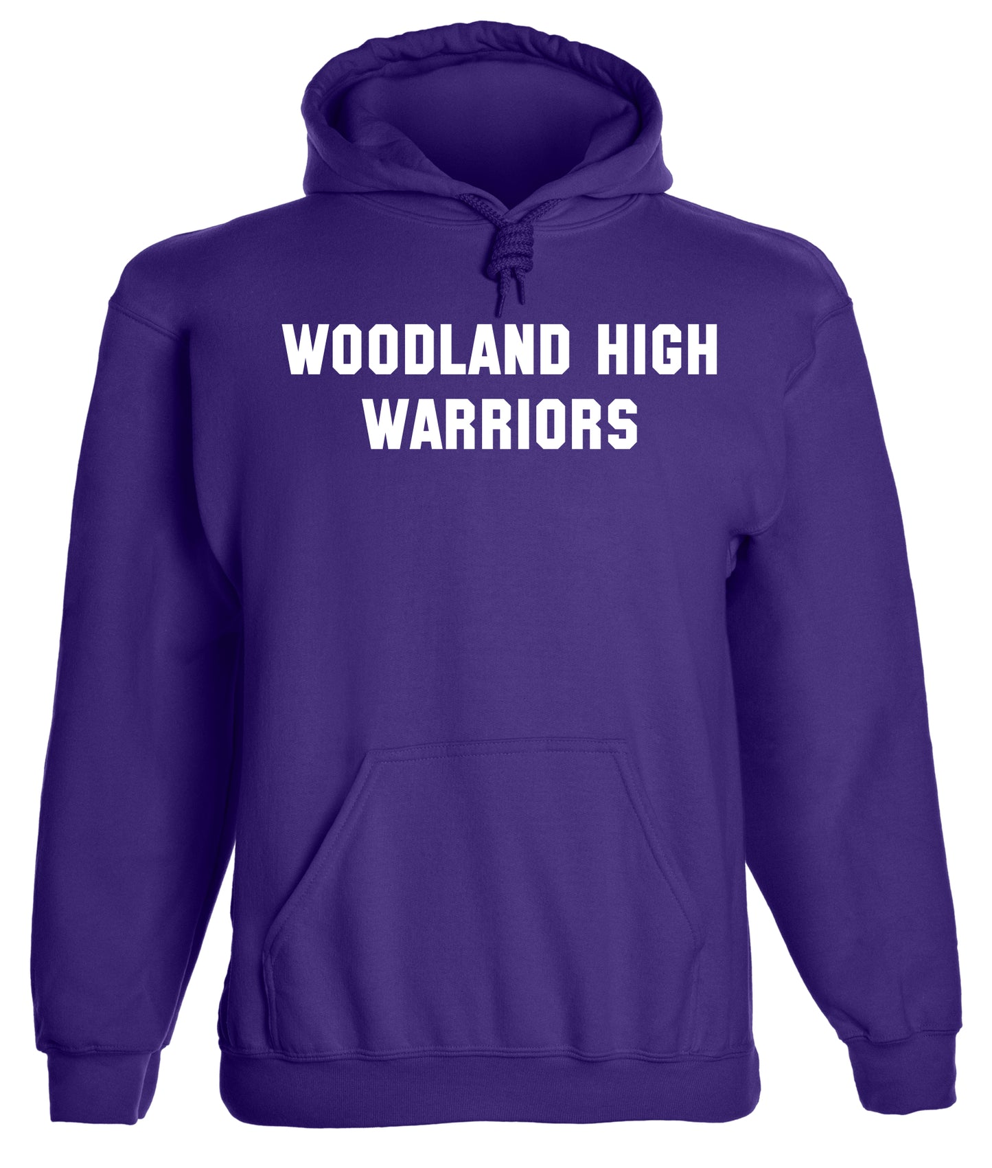 Heavyweight Hoodie With Custom Team/Mascot Print - Purple/White