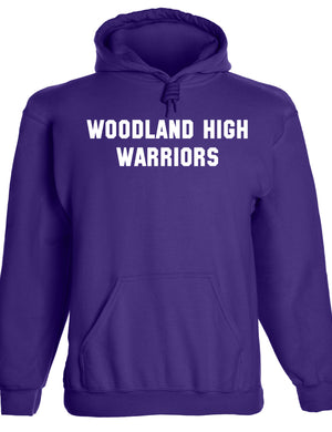 Heavyweight Hoodie With Custom Team/Mascot Print - White/Purple