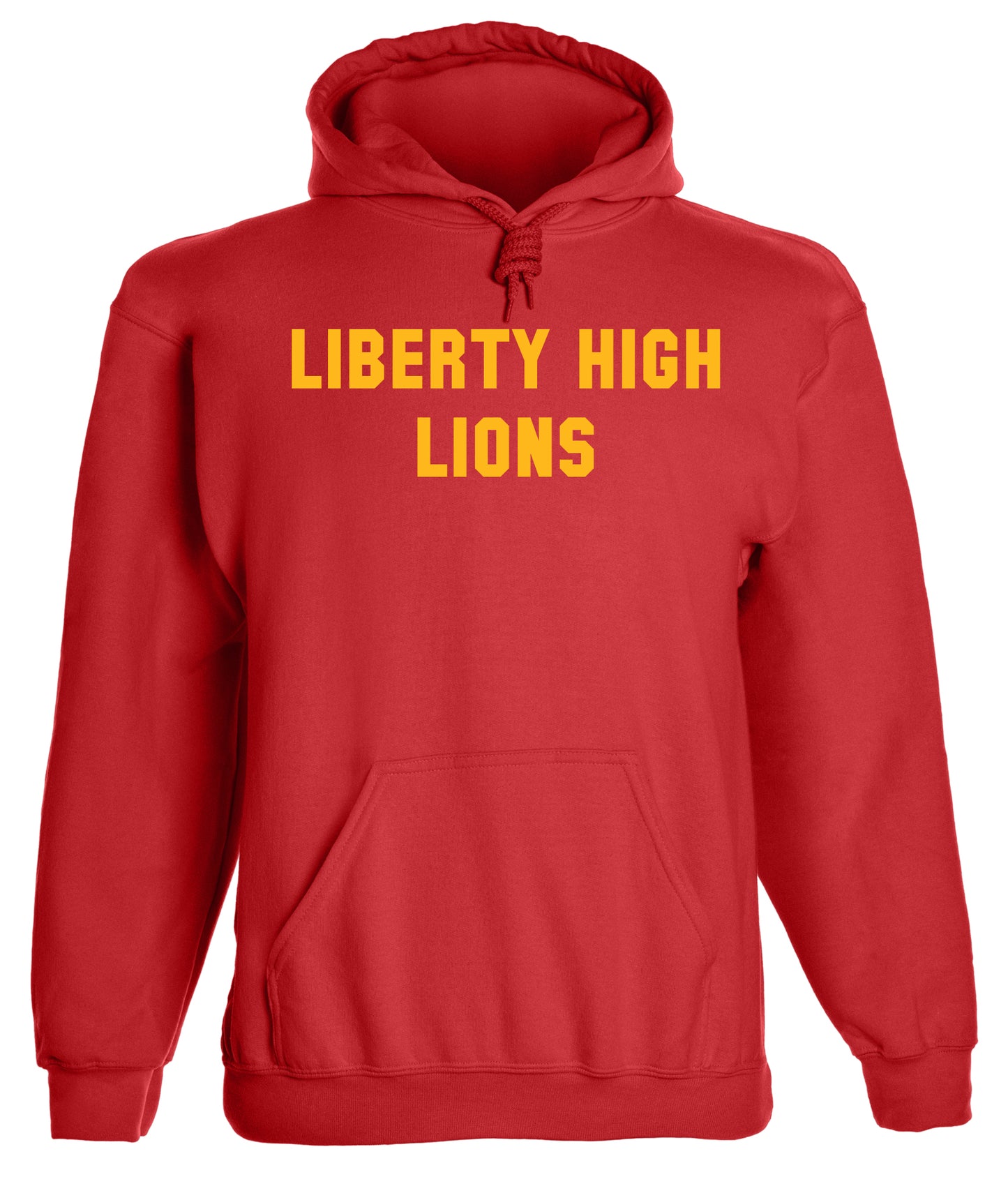 Heavyweight Hoodie With Custom Team/Mascot Print - Red/Gold