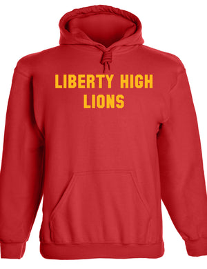 Heavyweight Hoodie With Custom Team/Mascot Print - Red/Gold