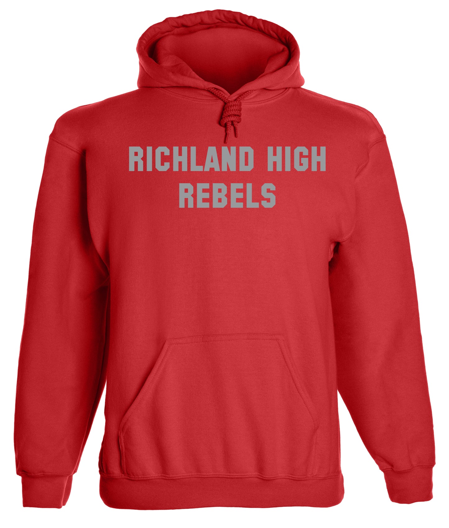 Heavyweight Hoodie With Custom Team/Mascot Print - Red/Gray