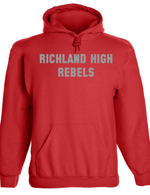 Heavyweight Hoodie With Custom Team/Mascot Print - Red/Gray