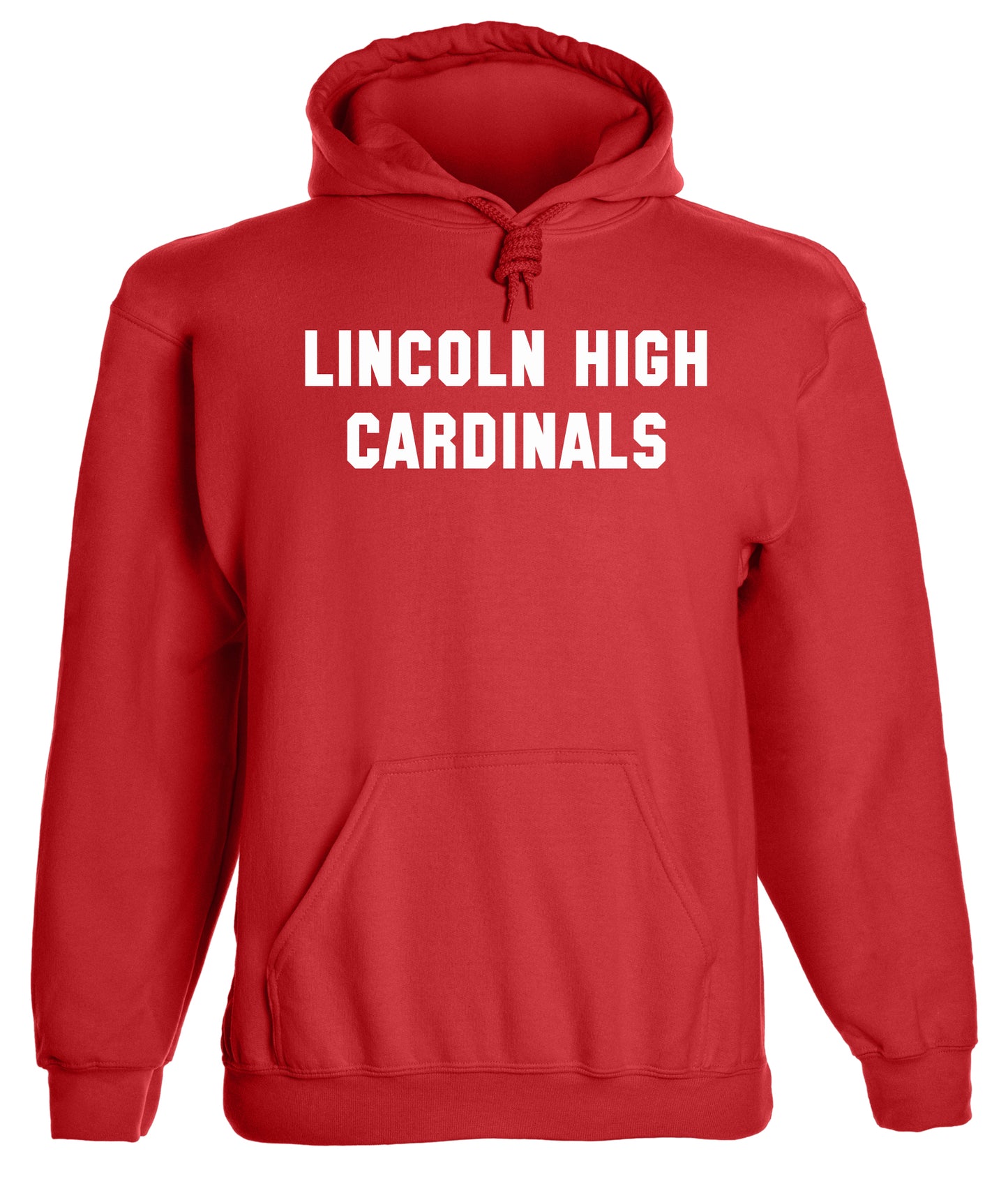 Heavyweight Hoodie With Custom Team/Mascot Print - Red/White