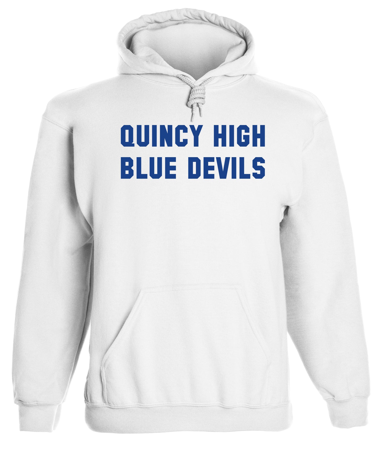 Heavyweight Hoodie With Custom Team/Mascot Print - Blue/White