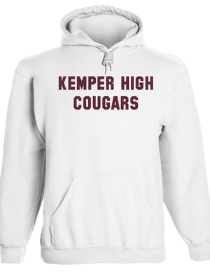 Heavyweight Hoodie With Custom Team/Mascot Print - Maroon/White