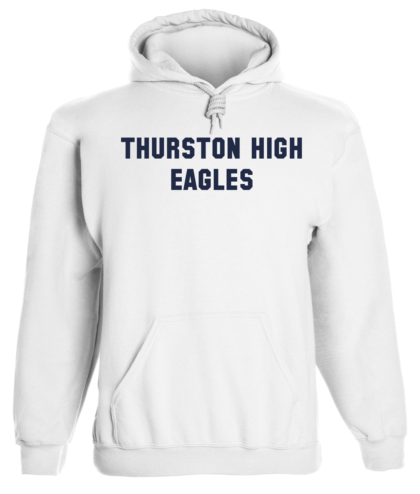 Heavyweight Hoodie With Custom Team/Mascot Print - Navy/White