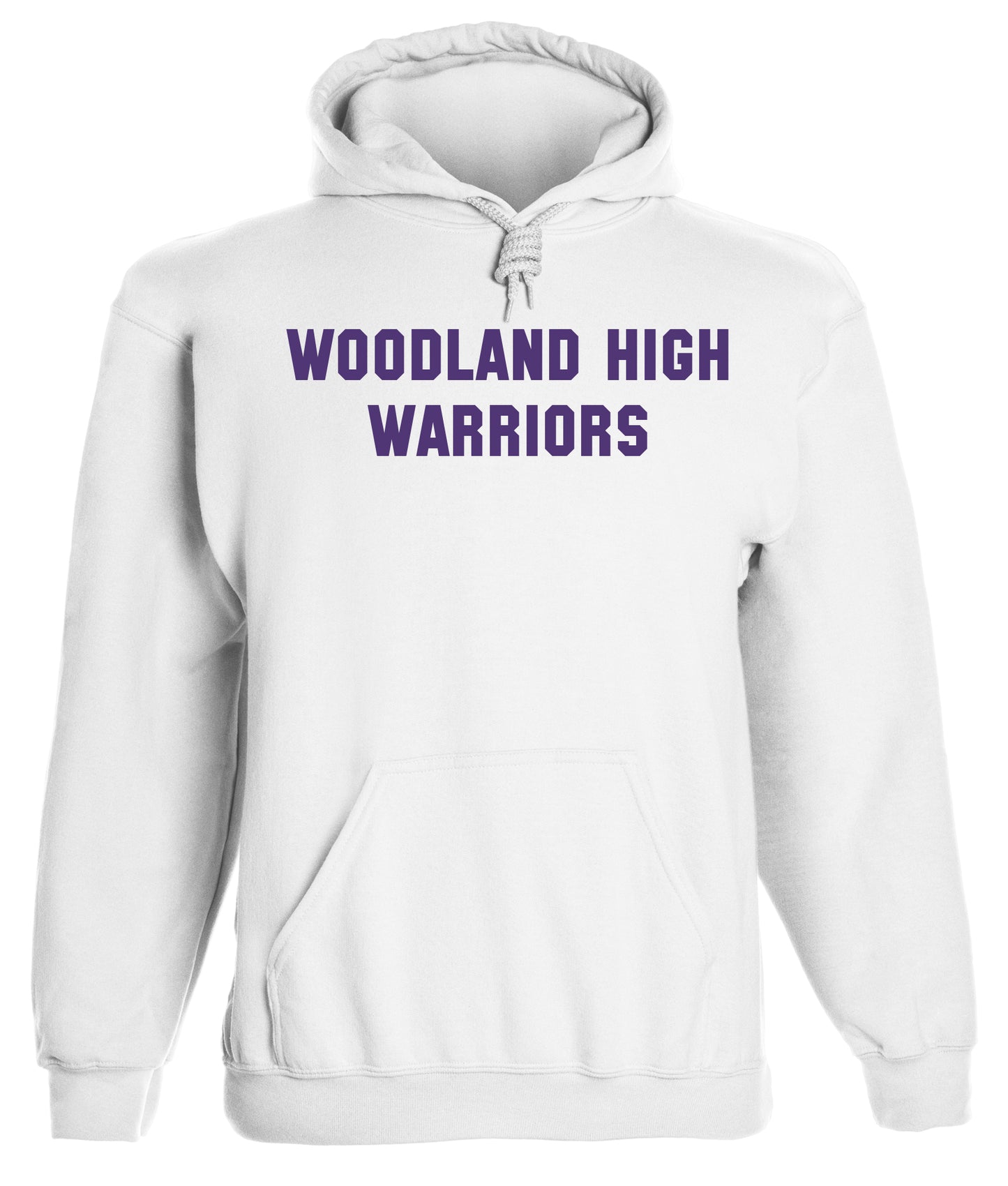 Heavyweight Hoodie With Custom Team/Mascot Print - Purple/White