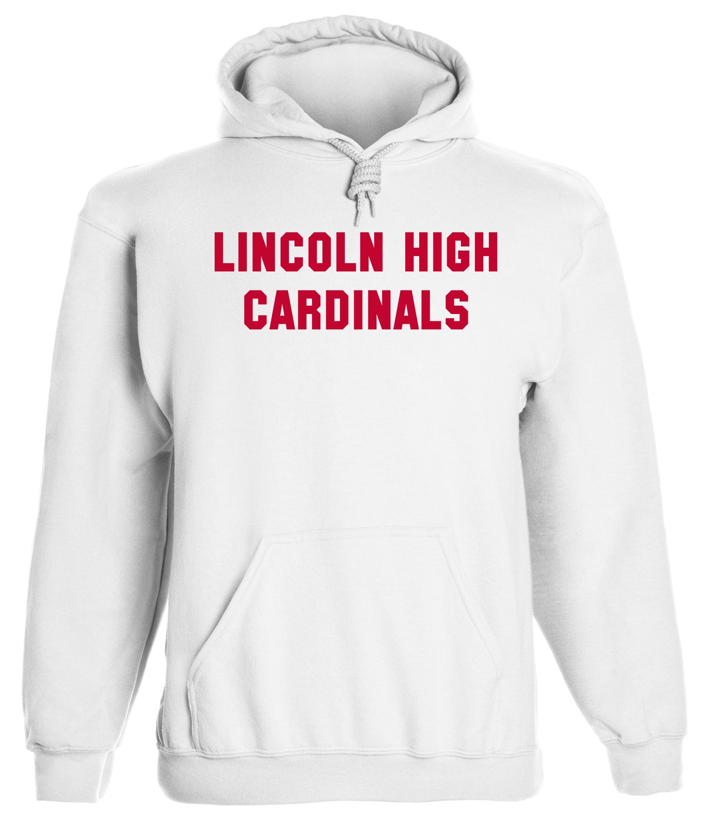 Heavyweight Hoodie With Custom Team/Mascot Print - Red/White