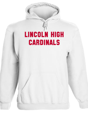 Heavyweight Hoodie With Custom Team/Mascot Print - Red/White