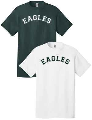 Custom Team/Mascot Print Short Sleeve Cotton T-Shirt - Forest/White