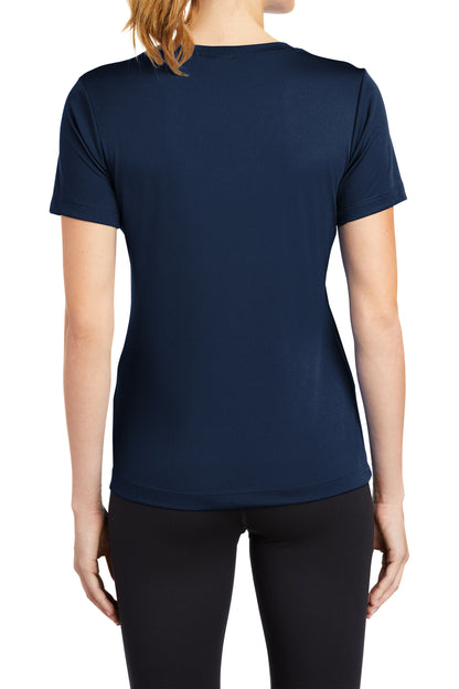 TCTG Team Spirit Womens Athletic Wicking V-Neck Tee – College, Sports, High School & Fan Apparel - Navy