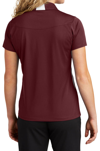 TCTG Team Spirit Ladies Wicking Colorblock Polo – College, Sports, High School & Fan Apparel - Maroon/ White