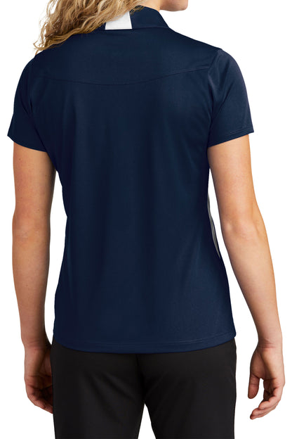 TCTG Team Spirit Ladies Wicking Colorblock Polo – College, Sports, High School & Fan Apparel - Navy/ White