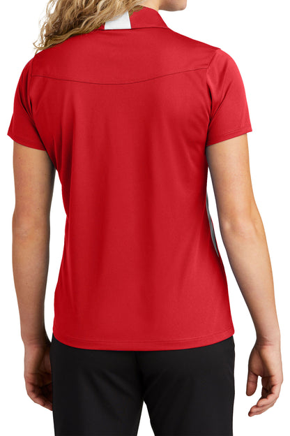TCTG Team Spirit Ladies Wicking Colorblock Polo – College, Sports, High School & Fan Apparel - Red/ White