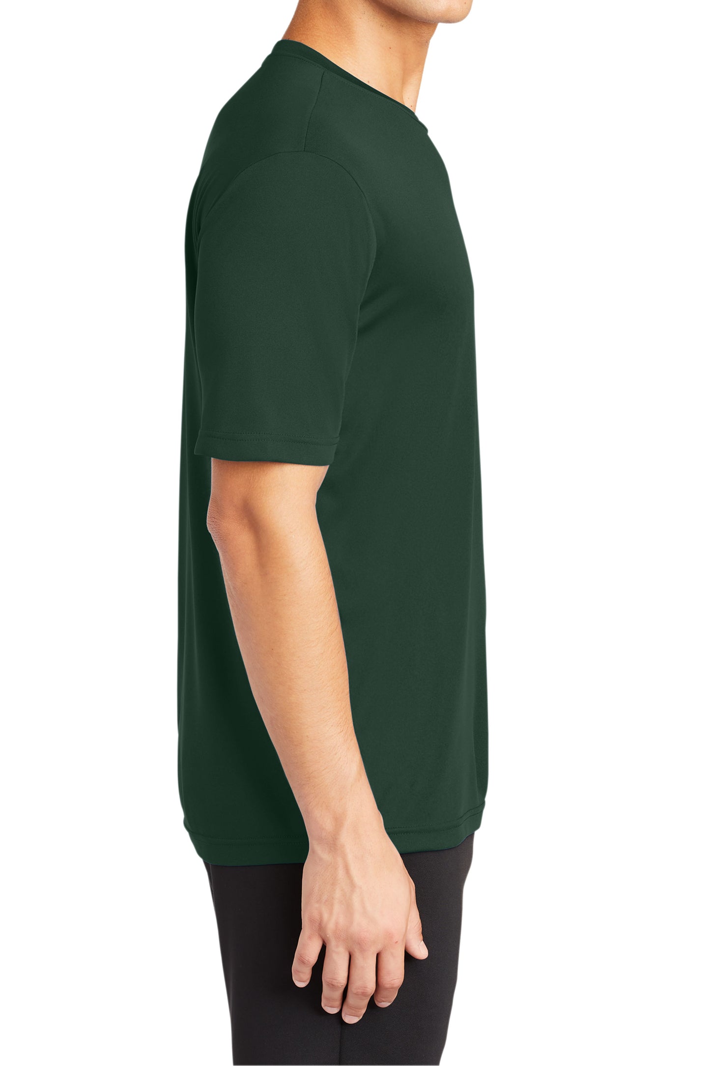 TCTG Team Spirit Athletic Wicking Short Sleeve Tee – College, Sports, High School & Fan Apparel - Forest Green