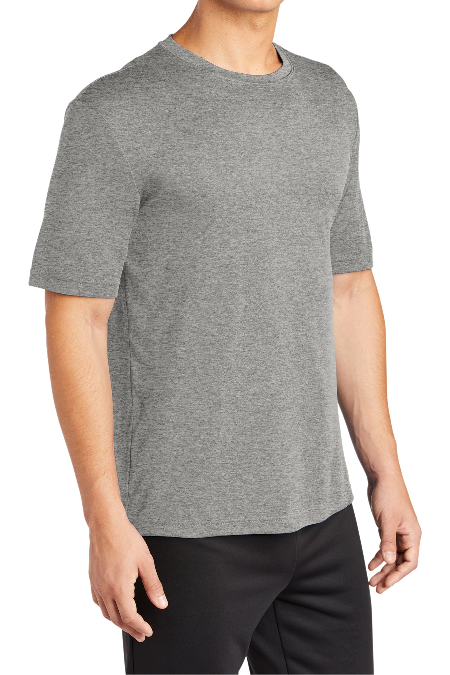 TCTG Team Spirit Athletic Wicking Short Sleeve Tee – College, Sports, High School & Fan Apparel - Gray