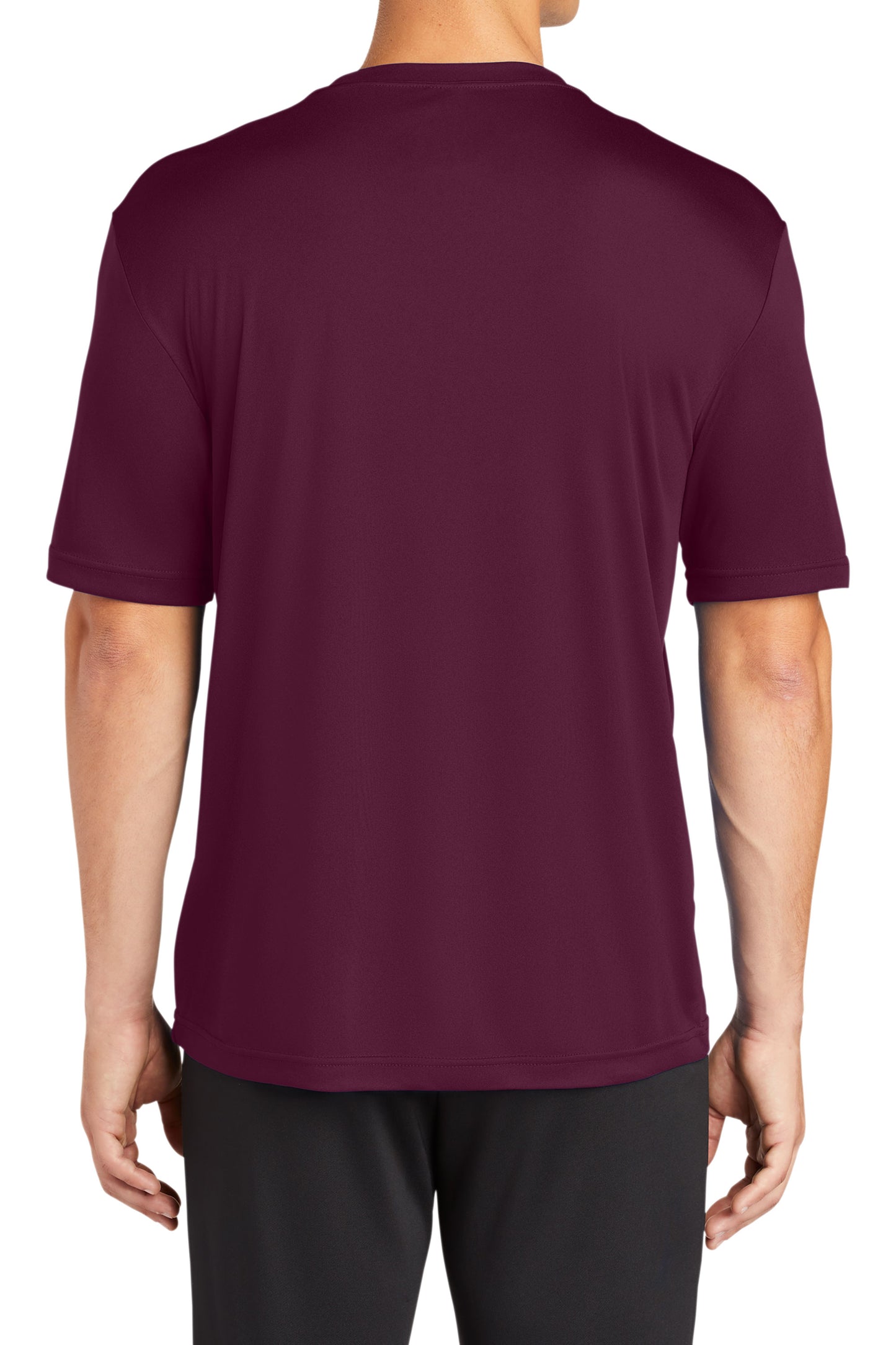 TCTG Team Spirit Athletic Wicking Short Sleeve Tee – College, Sports, High School & Fan Apparel - Maroon