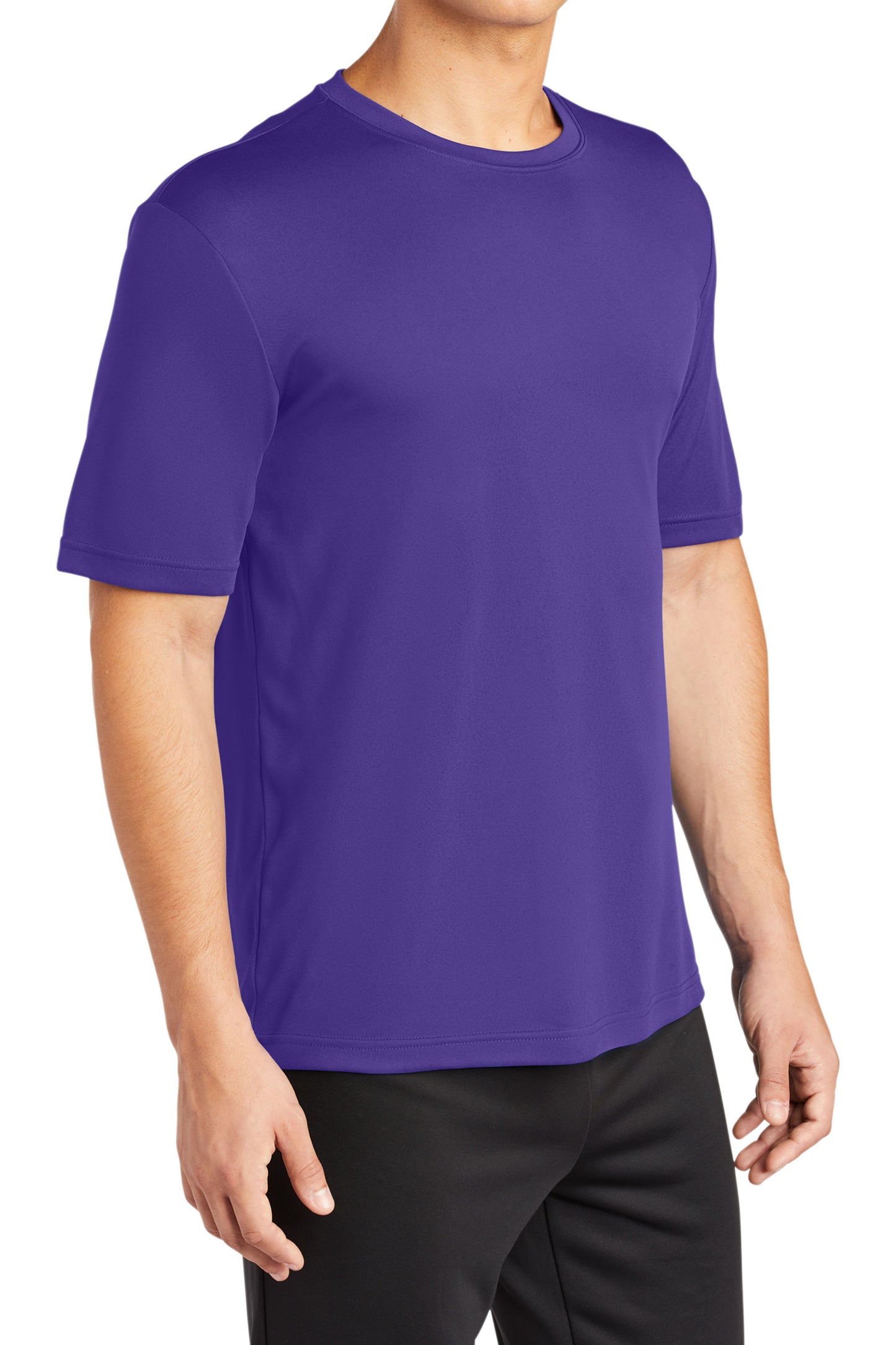 TCTG Team Spirit Athletic Wicking Short Sleeve Tee – College, Sports, High School & Fan Apparel - Purple