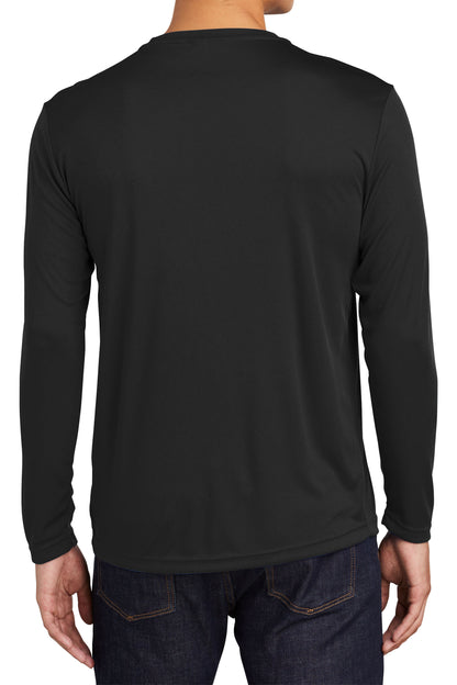 TCTG Team Spirit Athletic Wicking Long Sleeve Tee – College, Sports, High School & Fan Apparel - Black