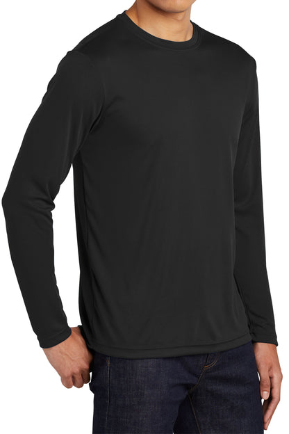 TCTG Team Spirit Athletic Wicking Long Sleeve Tee – College, Sports, High School & Fan Apparel - Black