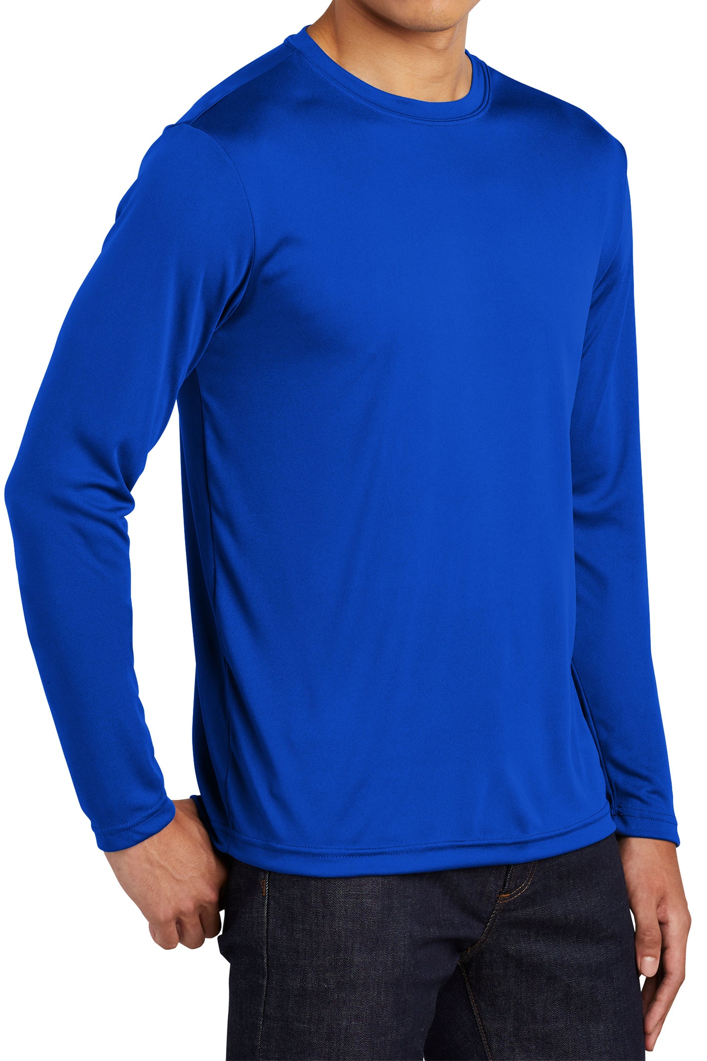 TCTG Team Spirit Athletic Wicking Long Sleeve Tee – College, Sports, High School & Fan Apparel -  Blue