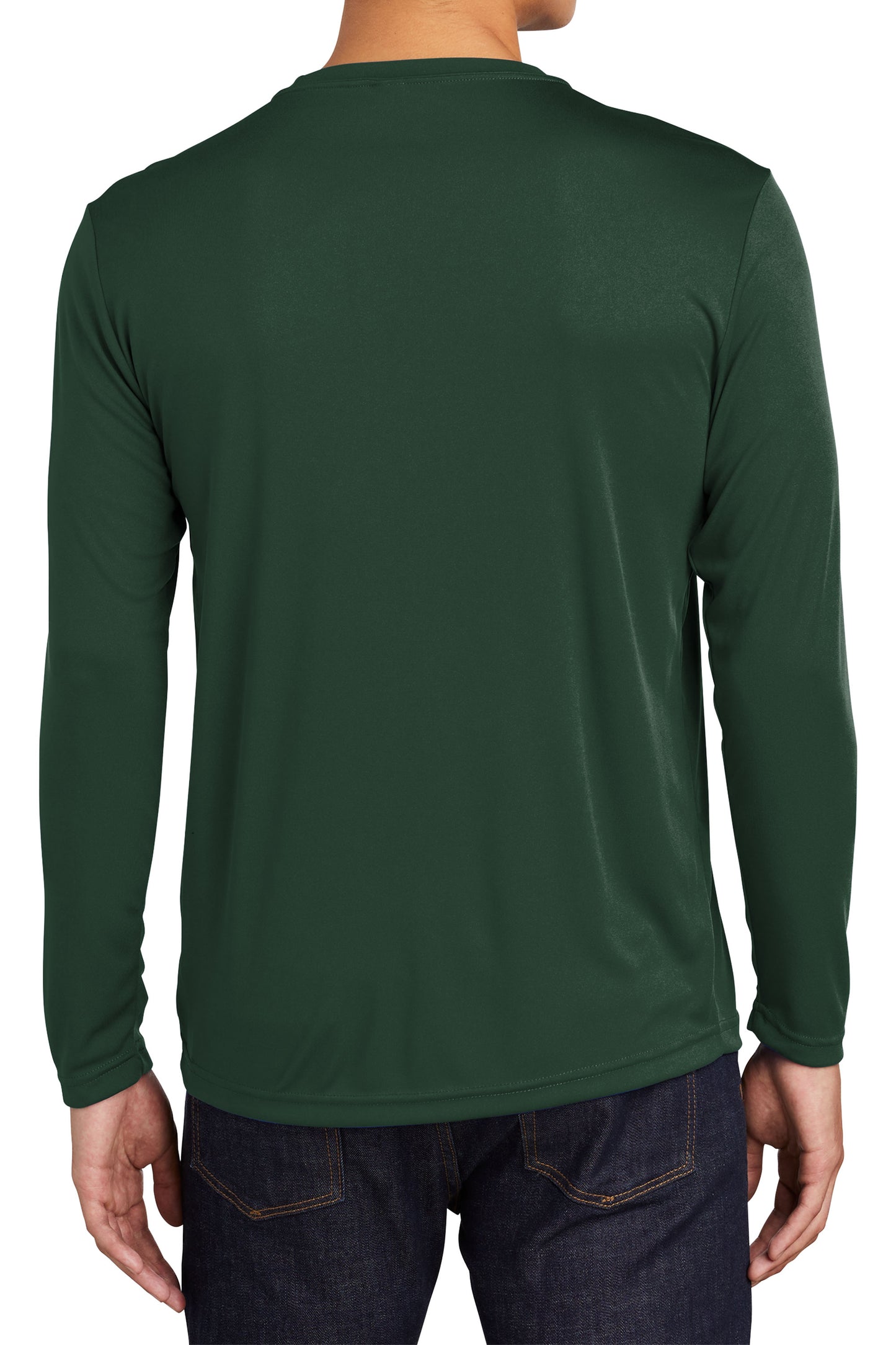 TCTG Team Spirit Athletic Wicking Long Sleeve Tee – College, Sports, High School & Fan Apparel -  Forest Green