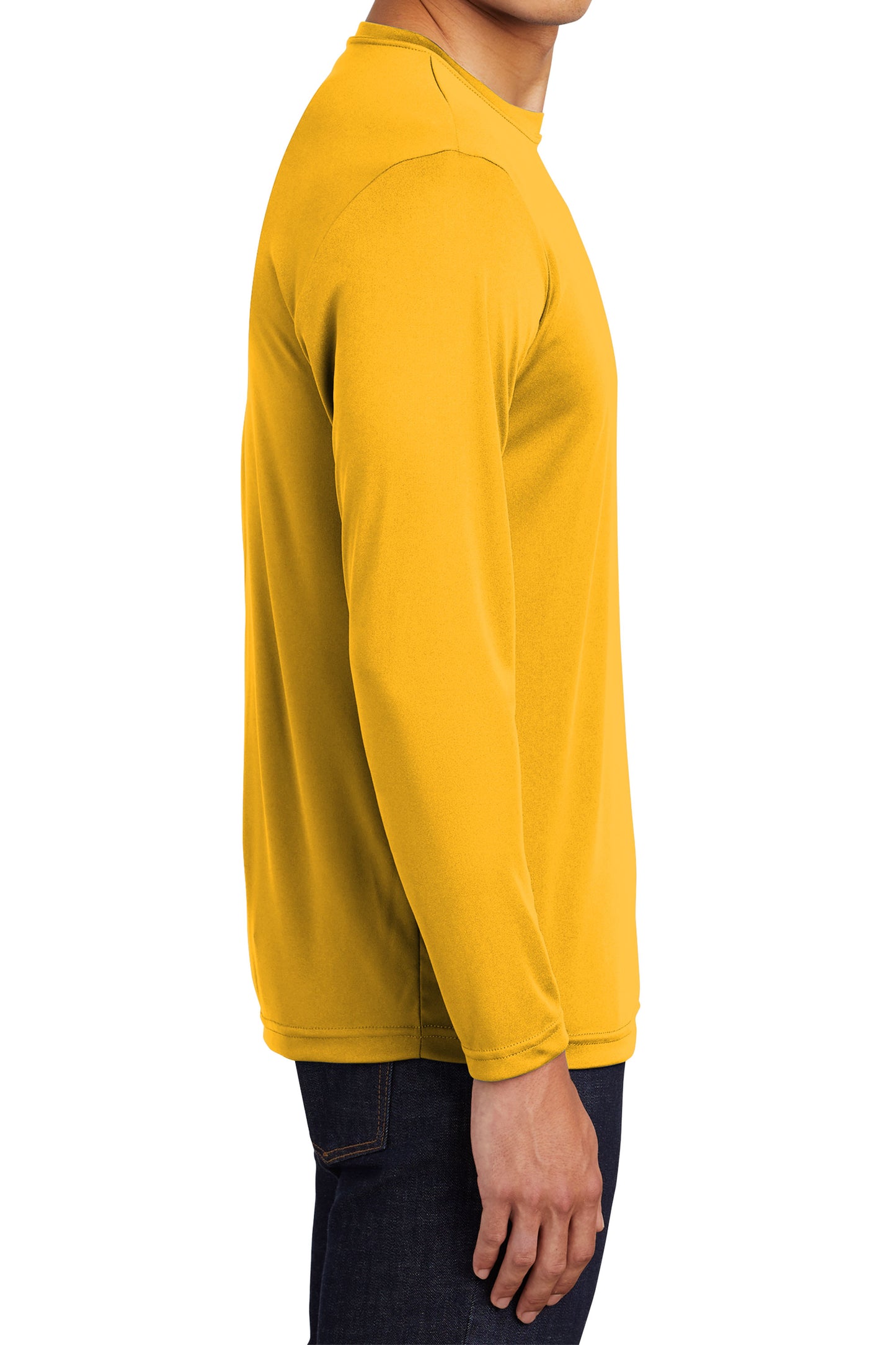 TCTG Team Spirit Athletic Wicking Long Sleeve Tee – College, Sports, High School & Fan Apparel - Gold