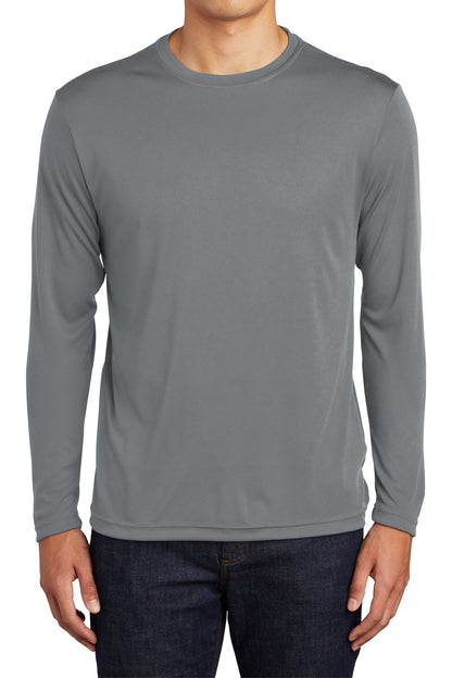 TCTG Team Spirit Athletic Wicking Long Sleeve Tee – College, Sports, High School & Fan Apparel - Gray