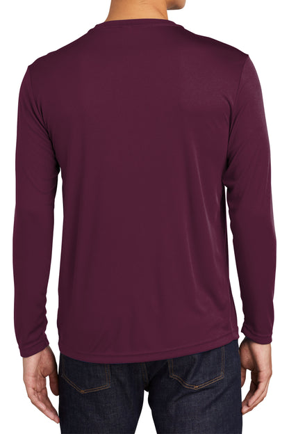 TCTG Team Spirit Athletic Wicking Long Sleeve Tee – College, Sports, High School & Fan Apparel - Maroon