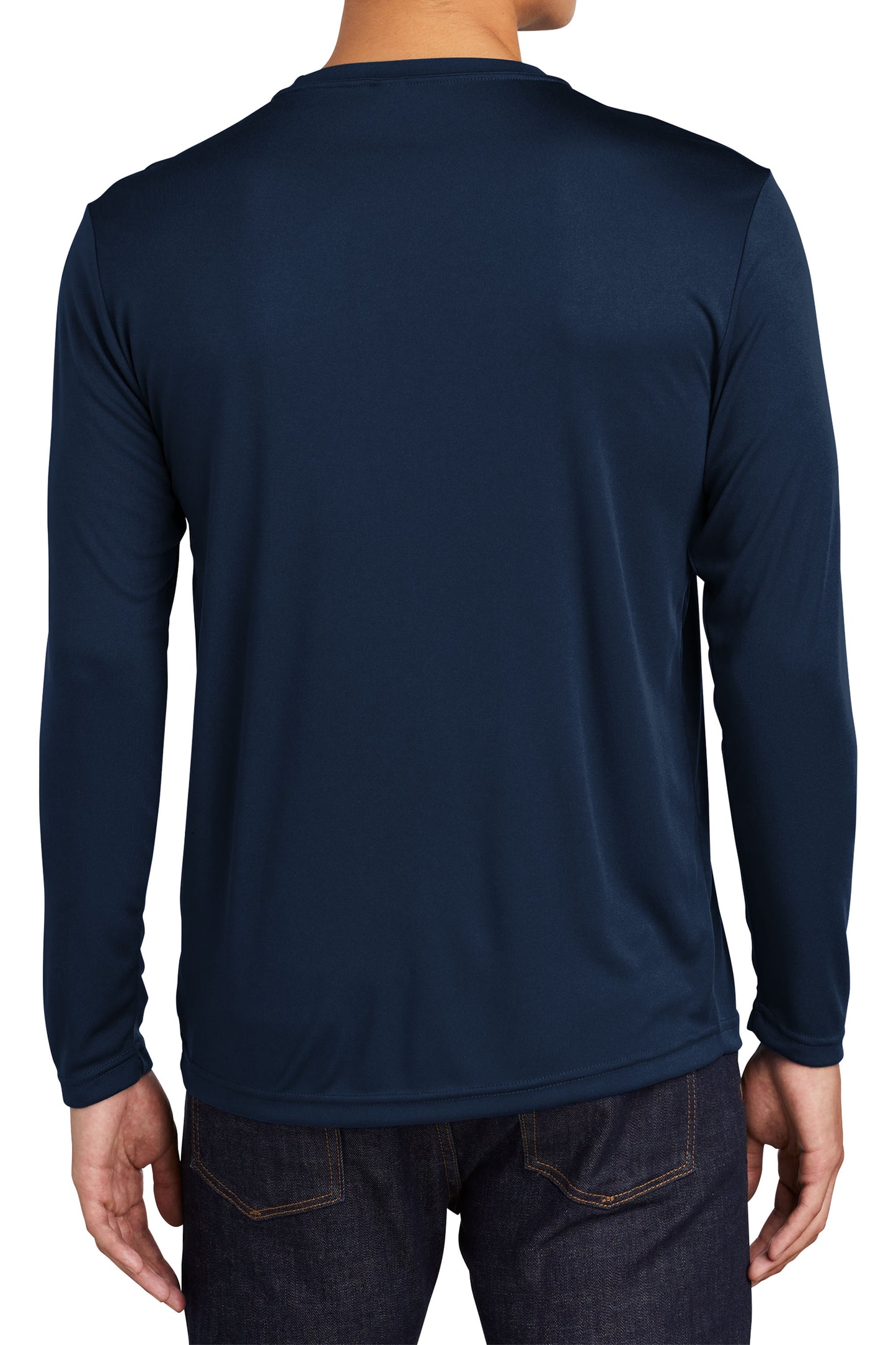 TCTG Team Spirit Athletic Wicking Long Sleeve Tee – College, Sports, High School & Fan Apparel - Navy