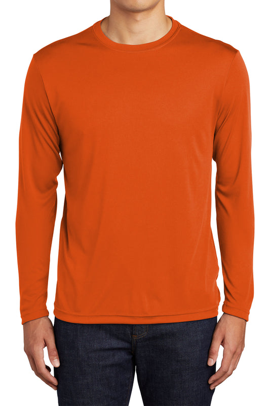 TCTG Team Spirit Athletic Wicking Long Sleeve Tee – College, Sports, High School & Fan Apparel - Orange