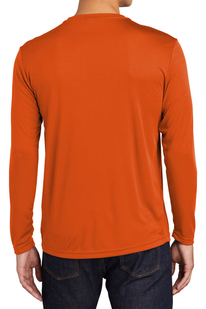 TCTG Team Spirit Athletic Wicking Long Sleeve Tee – College, Sports, High School & Fan Apparel - Orange