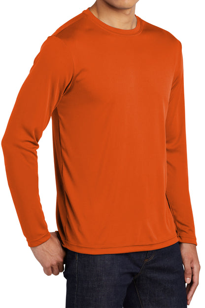 TCTG Team Spirit Athletic Wicking Long Sleeve Tee – College, Sports, High School & Fan Apparel - Orange