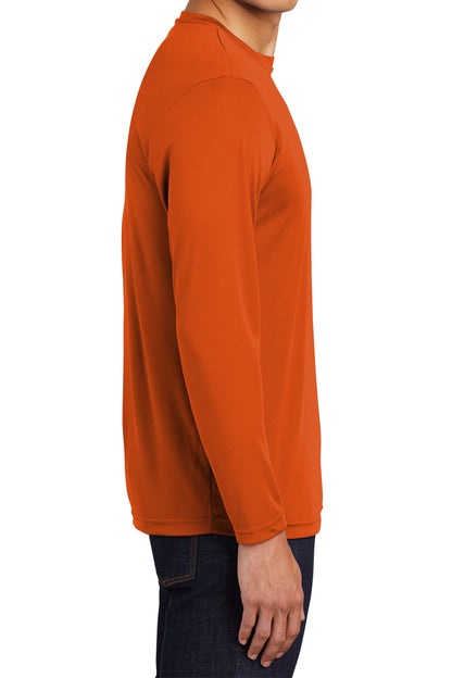 TCTG Team Spirit Athletic Wicking Long Sleeve Tee – College, Sports, High School & Fan Apparel - Orange