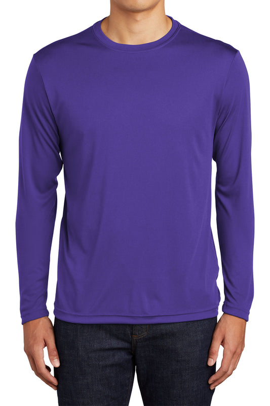 TCTG Team Spirit Athletic Wicking Long Sleeve Tee – College, Sports, High School & Fan Apparel - Purple