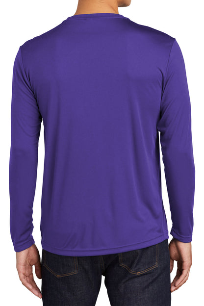 TCTG Team Spirit Athletic Wicking Long Sleeve Tee – College, Sports, High School & Fan Apparel - Purple