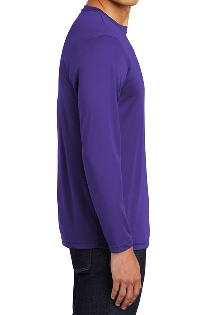 TCTG Team Spirit Athletic Wicking Long Sleeve Tee – College, Sports, High School & Fan Apparel - Purple