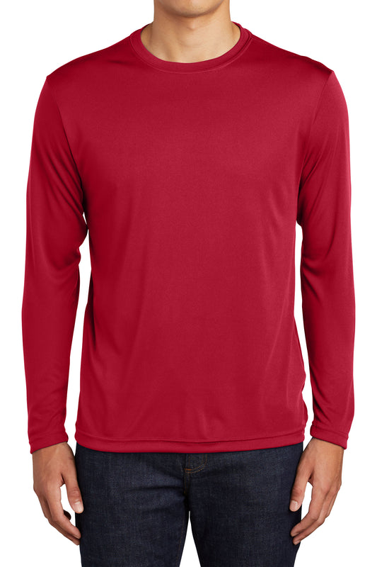 TCTG Team Spirit Athletic Wicking Long Sleeve Tee – College, Sports, High School & Fan Apparel - Red