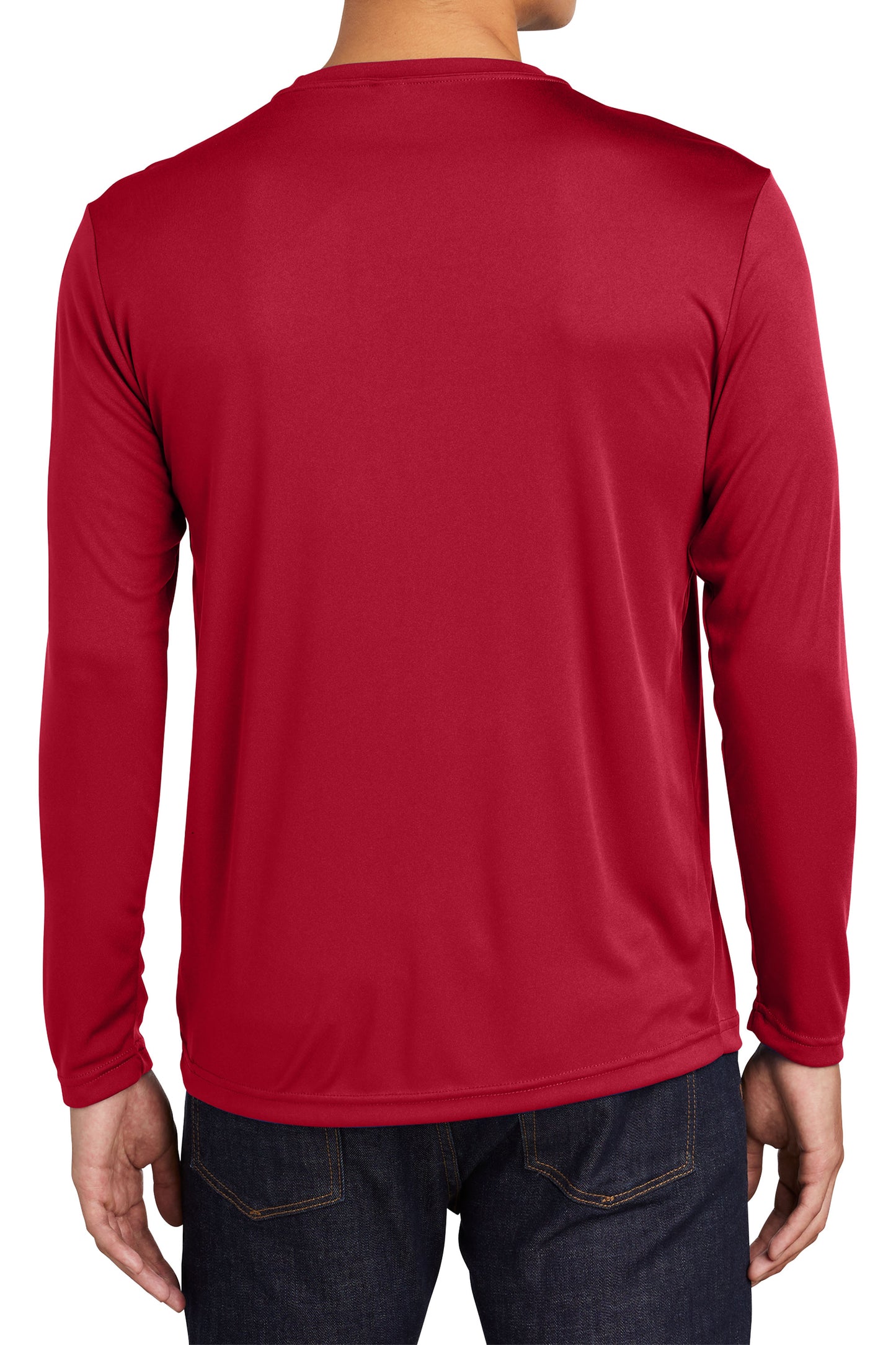 TCTG Team Spirit Athletic Wicking Long Sleeve Tee – College, Sports, High School & Fan Apparel - Red