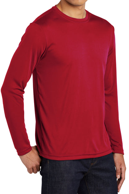 TCTG Team Spirit Athletic Wicking Long Sleeve Tee – College, Sports, High School & Fan Apparel - Red