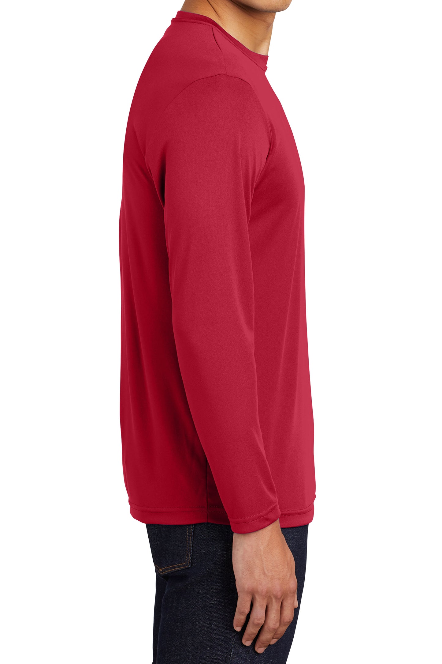 TCTG Team Spirit Athletic Wicking Long Sleeve Tee – College, Sports, High School & Fan Apparel - Red