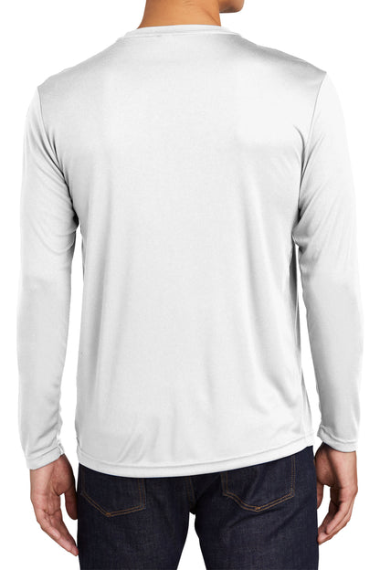 TCTG Team Spirit Athletic Wicking Long Sleeve Tee – College, Sports, High School & Fan Apparel - White