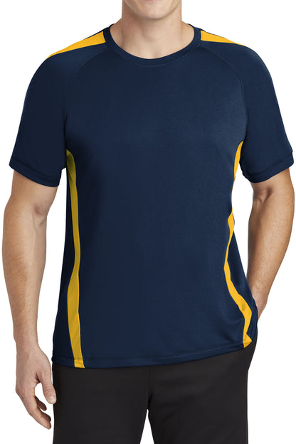 TCTG Team Spirit Athletic Wicking Colorblock Tee – College, Sports, High School & Fan Apparel -  Navy/ Gold