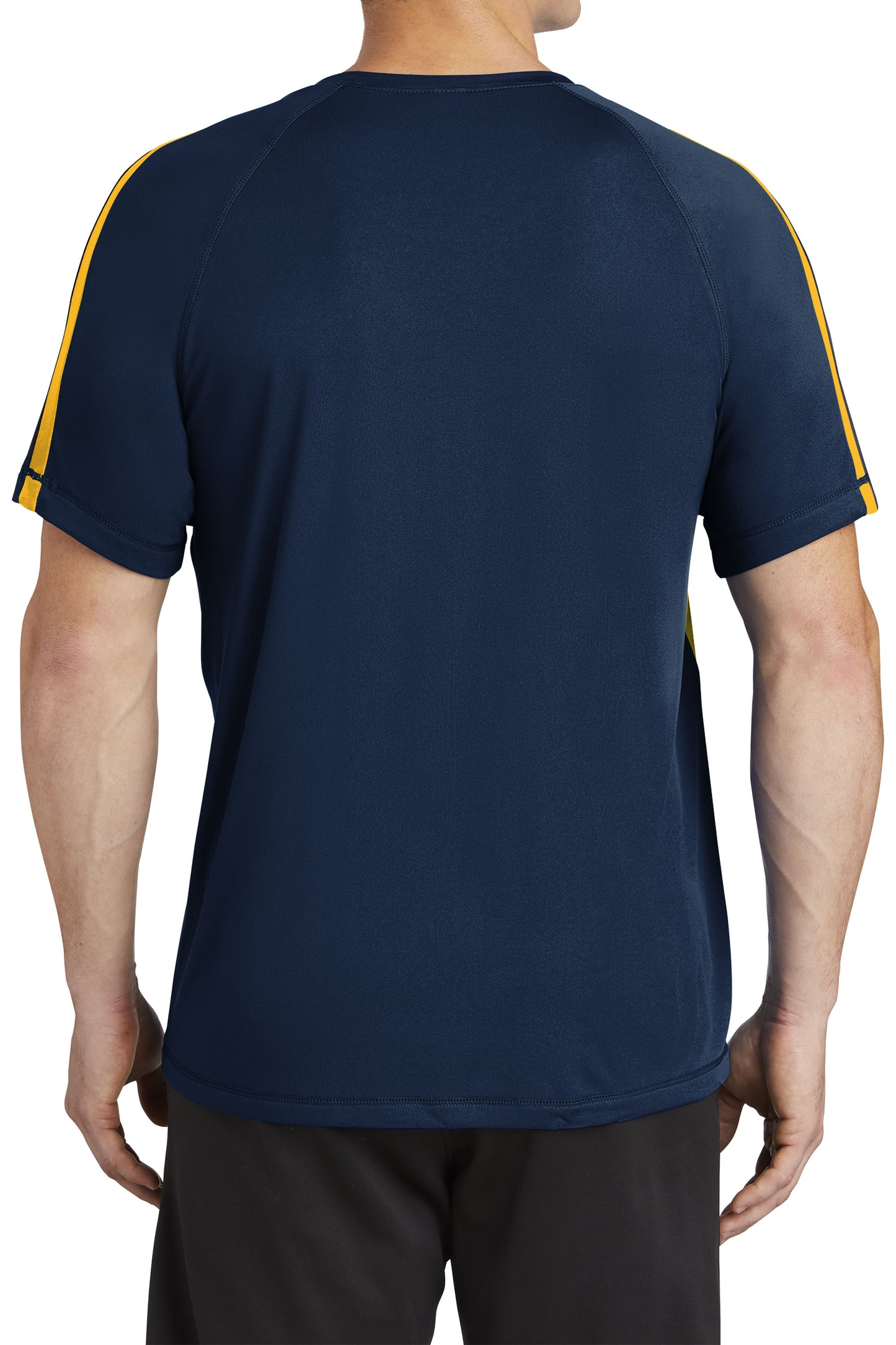 TCTG Team Spirit Athletic Wicking Colorblock Tee – College, Sports, High School & Fan Apparel -  Navy/ Gold