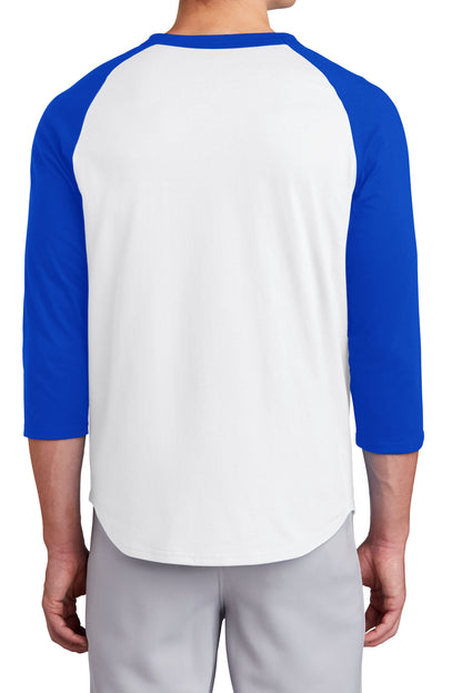 TCTG Team Spirit Colorblock Raglan Jersey – College, Sports, High School & Fan Apparel - White/ Blue