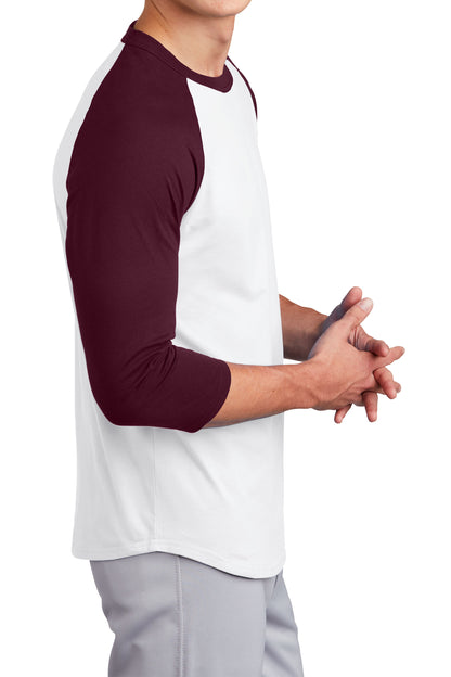 TCTG Team Spirit Colorblock Raglan Jersey – College, Sports, High School & Fan Apparel - White/ Maroon