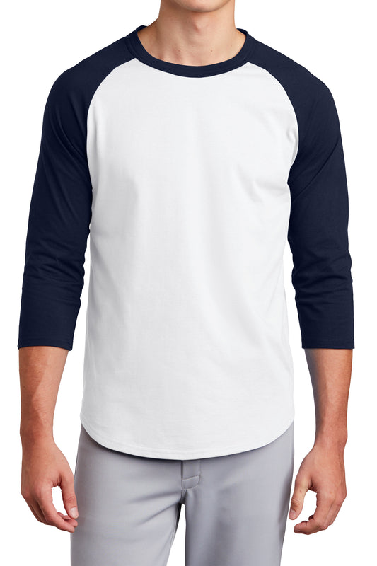 TCTG Team Spirit Colorblock Raglan Jersey – College, Sports, High School & Fan Apparel - White/ Navy