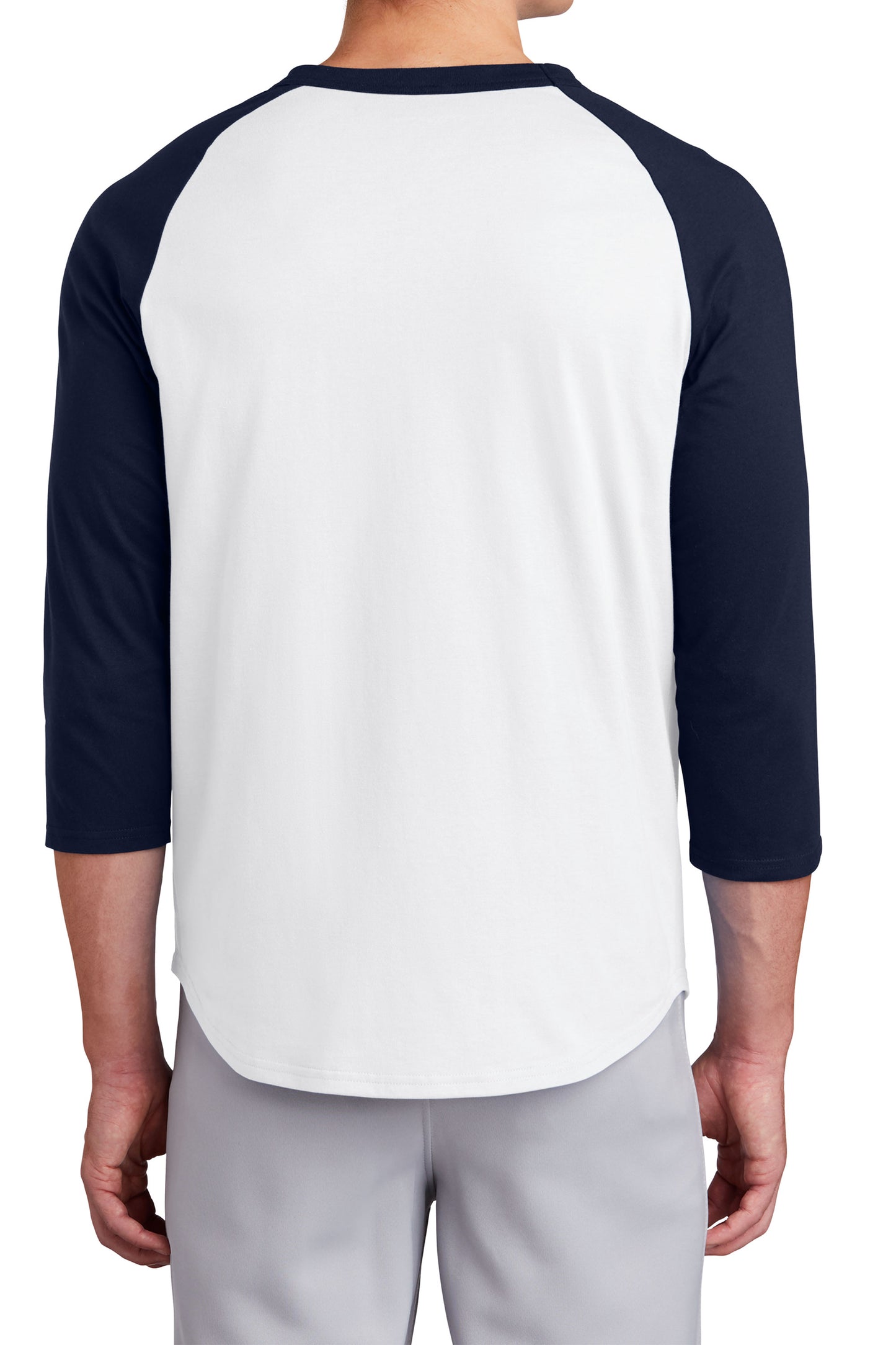 TCTG Team Spirit Colorblock Raglan Jersey – College, Sports, High School & Fan Apparel - White/ Navy