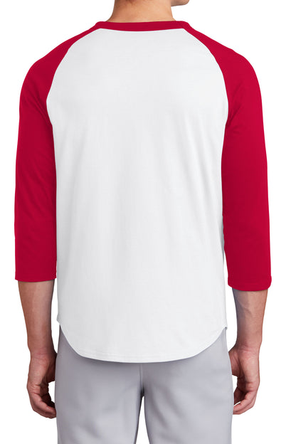 TCTG Team Spirit Colorblock Raglan Jersey – College, Sports, High School & Fan Apparel - White/ Red